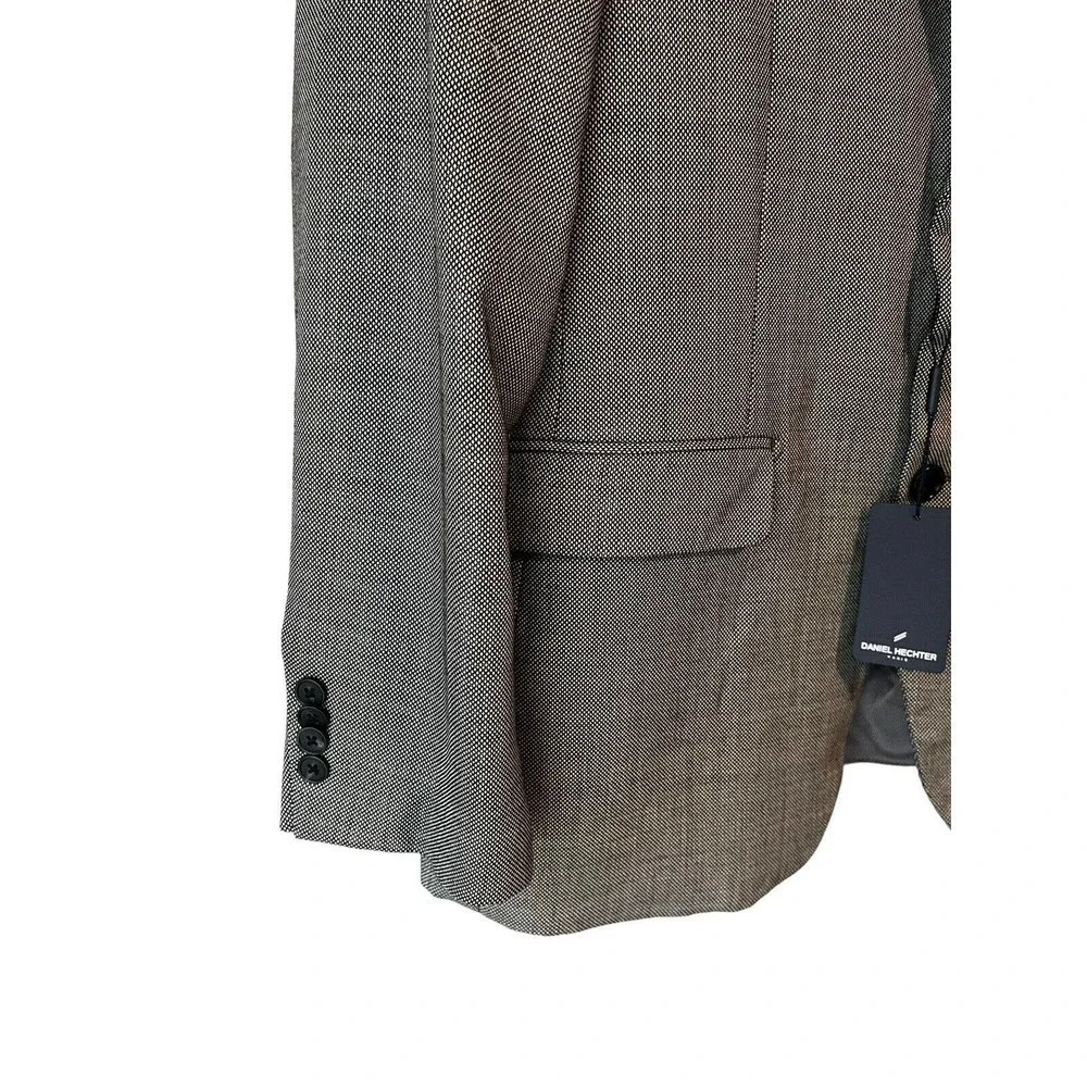 Daniel Hechter Men's 42S Wool Tweed Blazer Gray